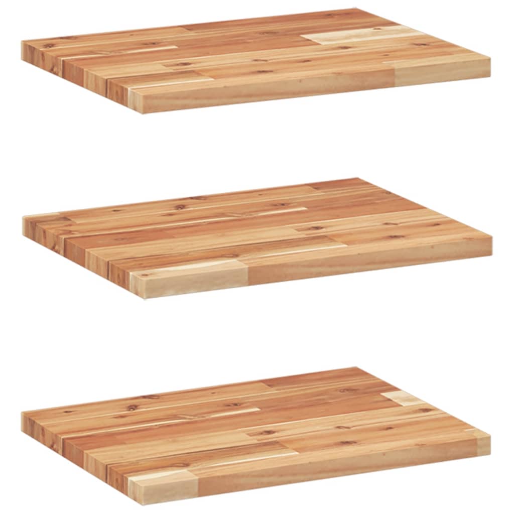 Schweberegale 3 Stk. 60x30x2 cm Massivholz Akazie Ölbehandelt