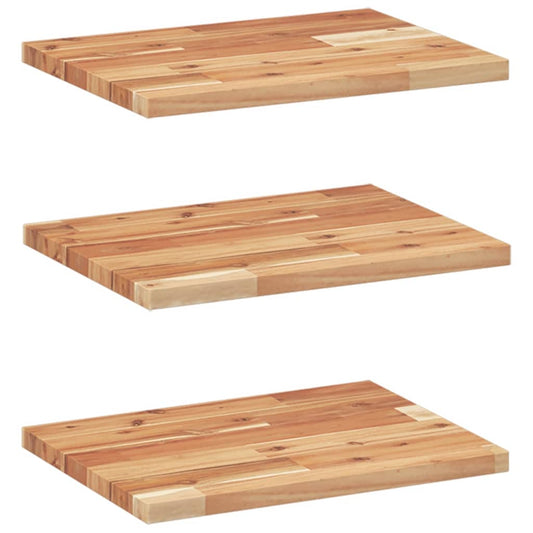 Schweberegale 3 Stk. 60x30x2 cm Massivholz Akazie Ölbehandelt