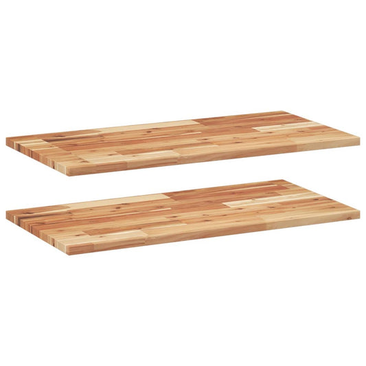 Schweberegale 2 Stk. 60x40x2 cm Massivholz Akazie Ölbehandelt