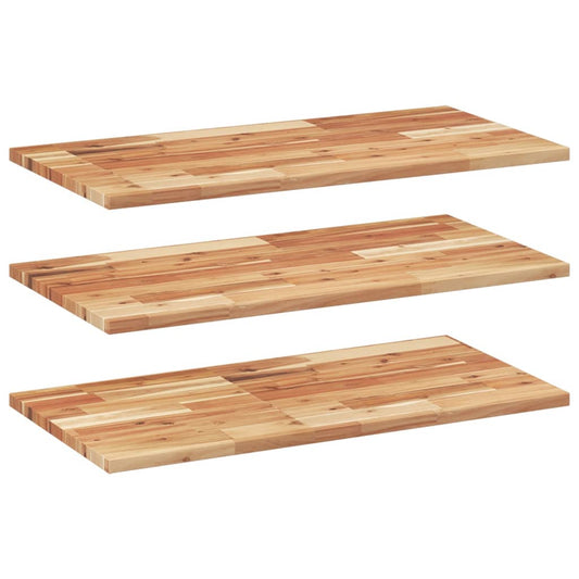 Schweberegale 3 Stk. 100x40x2 cm Massivholz Akazie Ölbehandelt