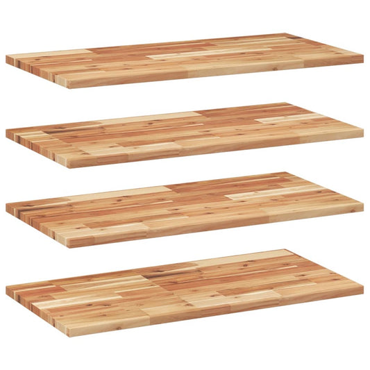Schweberegale 4 Stk. 100x40x2 cm Massivholz Akazie Ölbehandelt