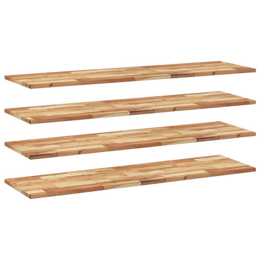 Schweberegale 4 Stk. 160x40x2 cm Massivholz Akazie Ölbehandelt