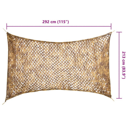 Tarnnetz mit Aufbewahrungstasche 292x213 cm Sandfarbe