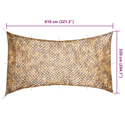 Tarnnetz mit Aufbewahrungstasche 816x520 cm Sandfarbe