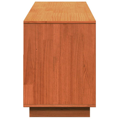 Tv-møbel voksbrun 140x37x50 cm massiv fyrretræ
