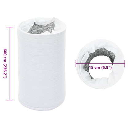 Lüftungsschlauch Aluminium und PVC 6 m Ø15 cm