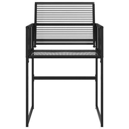 Gartenstühle 4 Stk. Schwarz Poly Rattan