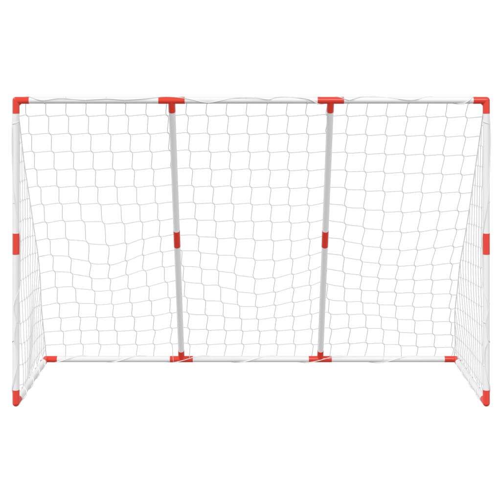 Fußballtor für Kinder mit Bällen 2-in-1 Weiß 184x64x124 cm