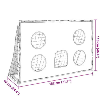 Fußballtor für Kinder mit Zielmatte und Ball 182x62x118 cm