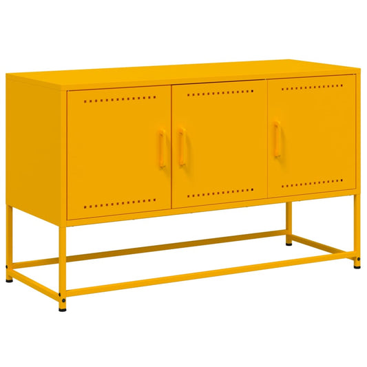 TV-skab Sennep Gul 100,5x39x60,5 cm Stål