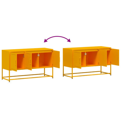 TV-skab Sennep Gul 100,5x39x60,5 cm Stål