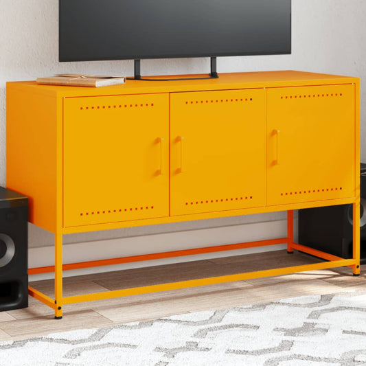 TV-skab Sennep Gul 100,5x39x60,5 cm Stål
