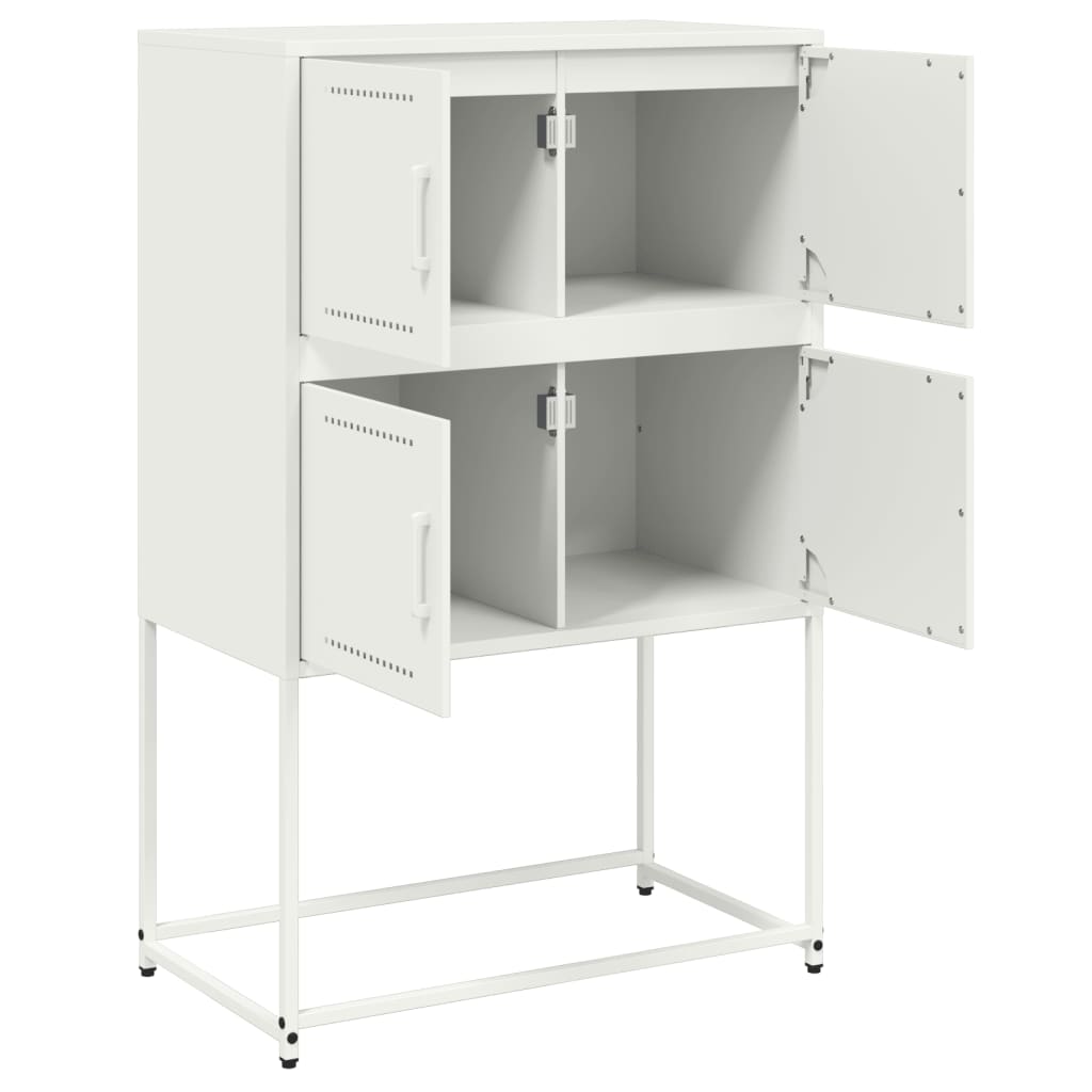 Sideboard Weiß 68,5x38,5x107 cm Stahl