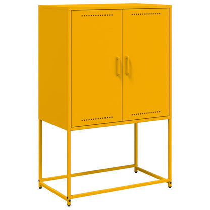 Highboard Senfgelb 68,5x38,5x107 cm Stahl