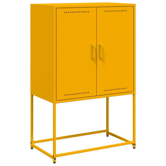 Highboard Senfgelb 68,5x38,5x107 cm Stahl