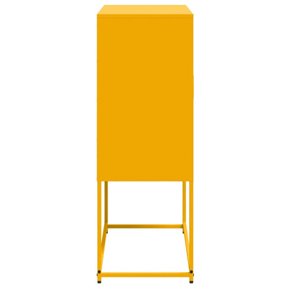 Highboard Senfgelb 68,5x38,5x107 cm Stahl