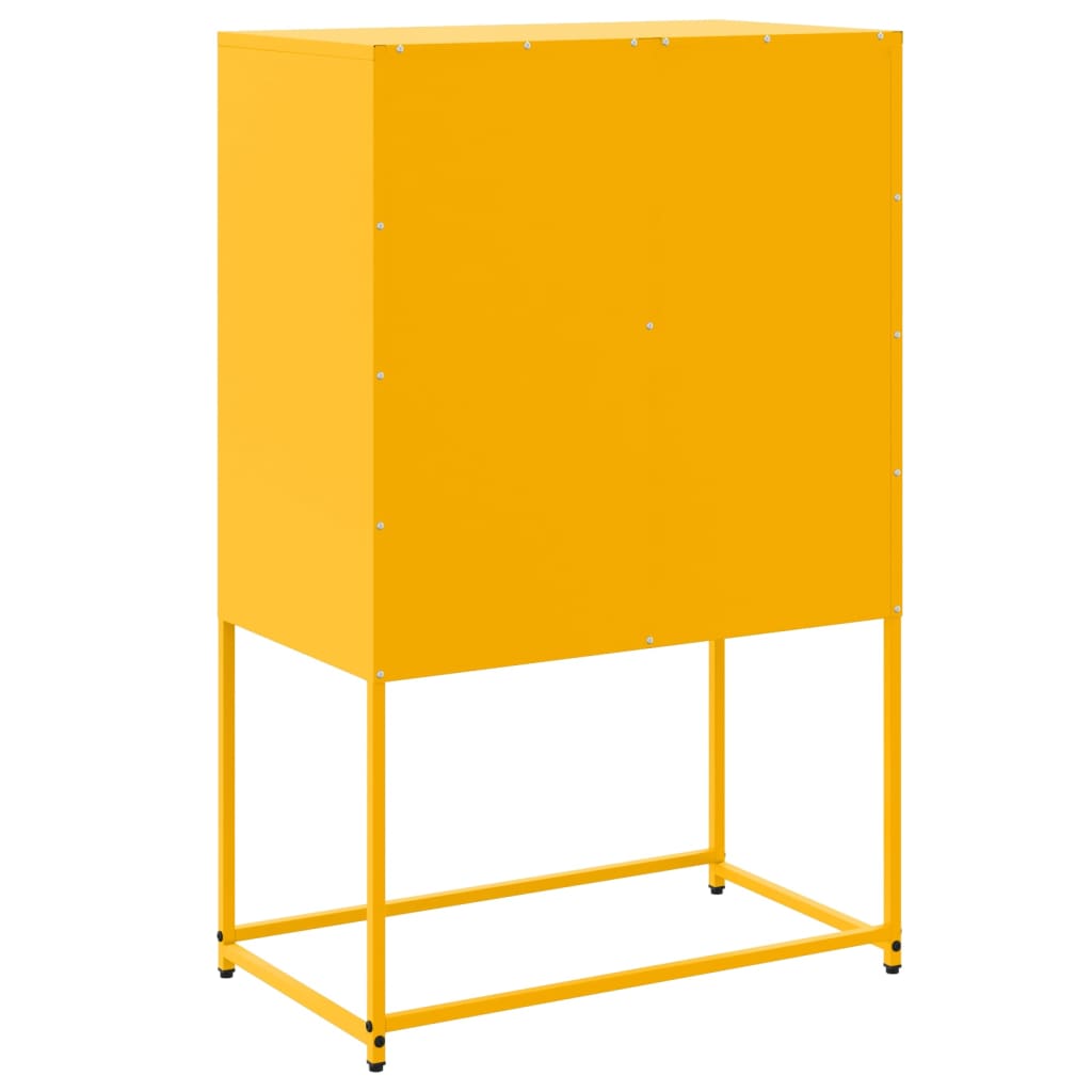 Highboard Senfgelb 68,5x38,5x107 cm Stahl