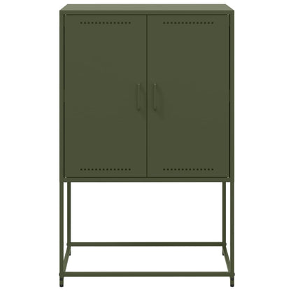 Highboard Olivgrün 68,5x38,5x107 cm Stahl