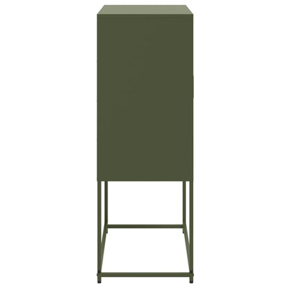 Highboard Olivgrün 68,5x38,5x107 cm Stahl