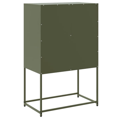Highboard Olivgrün 68,5x38,5x107 cm Stahl