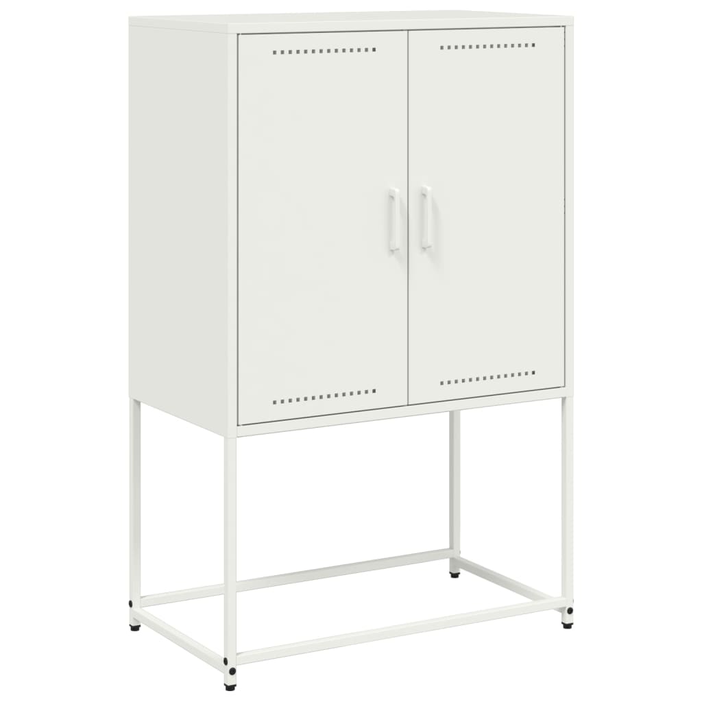 Highboard Weiß 68,5x38,5x107 cm Stahl