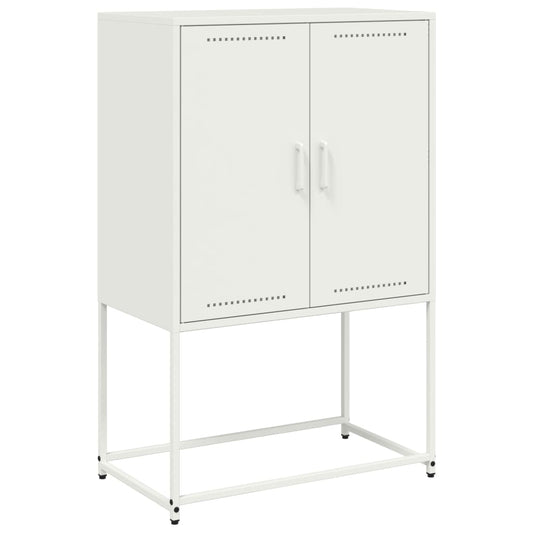 Highboard Weiß 68,5x38,5x107 cm Stahl