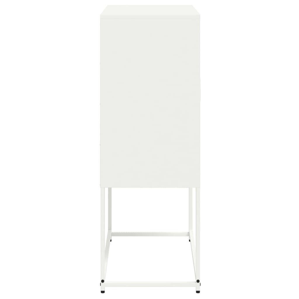 Highboard Weiß 68,5x38,5x107 cm Stahl