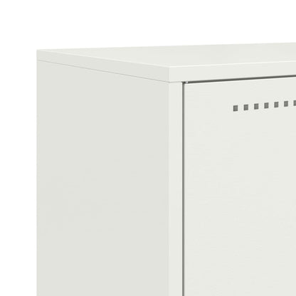 Highboard Weiß 68,5x38,5x107 cm Stahl