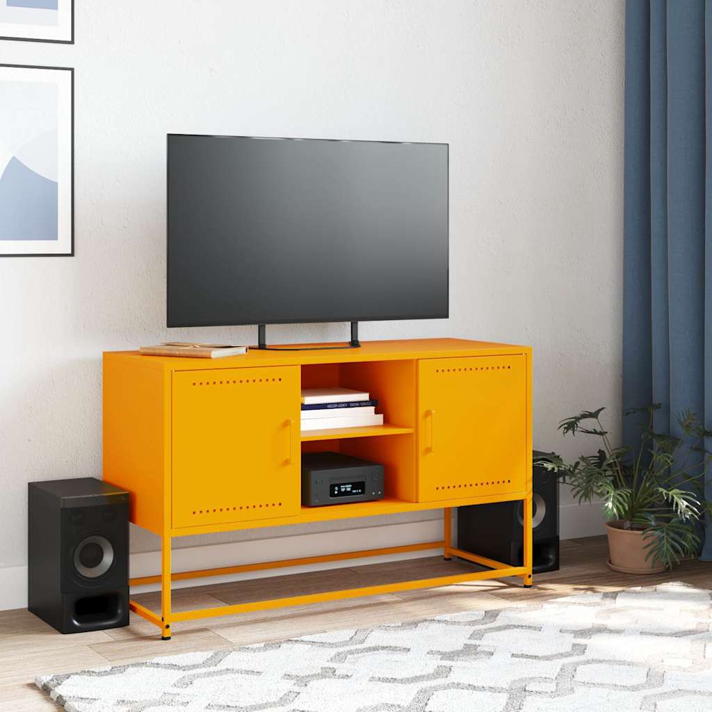 TV-Schrank Senfgelb 100,5x39x60,5 cm Stahl
