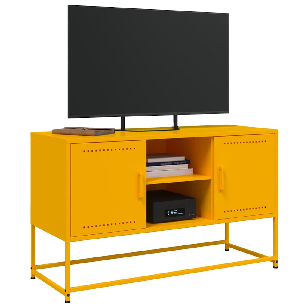 TV-Schrank Senfgelb 100,5x39x60,5 cm Stahl