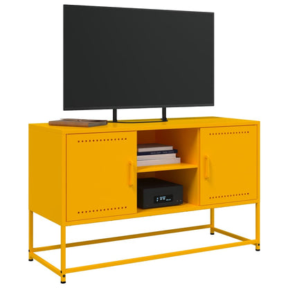 TV-Schrank Senfgelb 100,5x39x60,5 cm Stahl