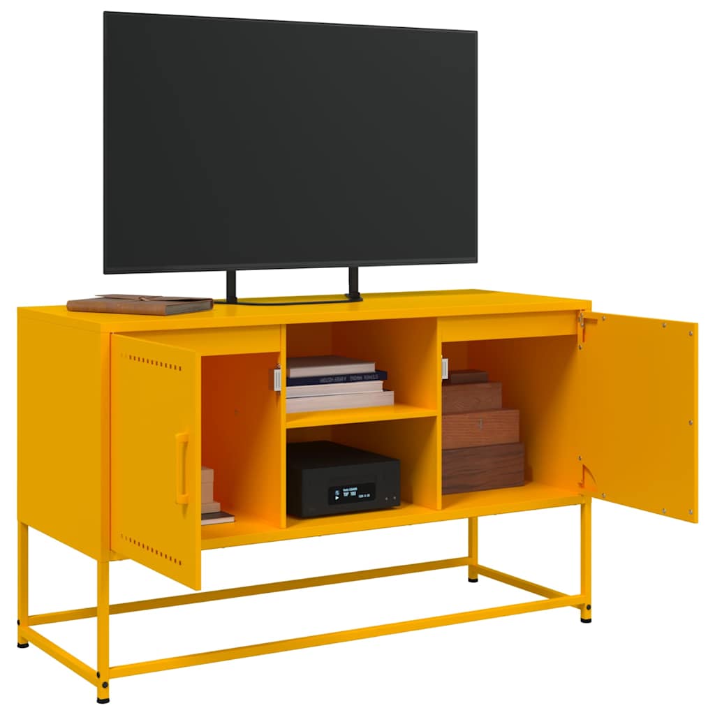 TV-Schrank Senfgelb 100,5x39x60,5 cm Stahl