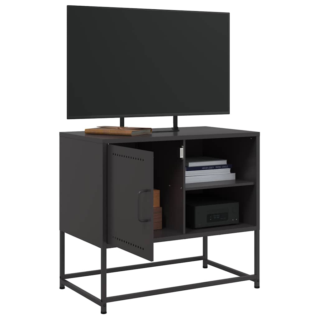 TV-skab Sort 68x39x60,5 cm Stål