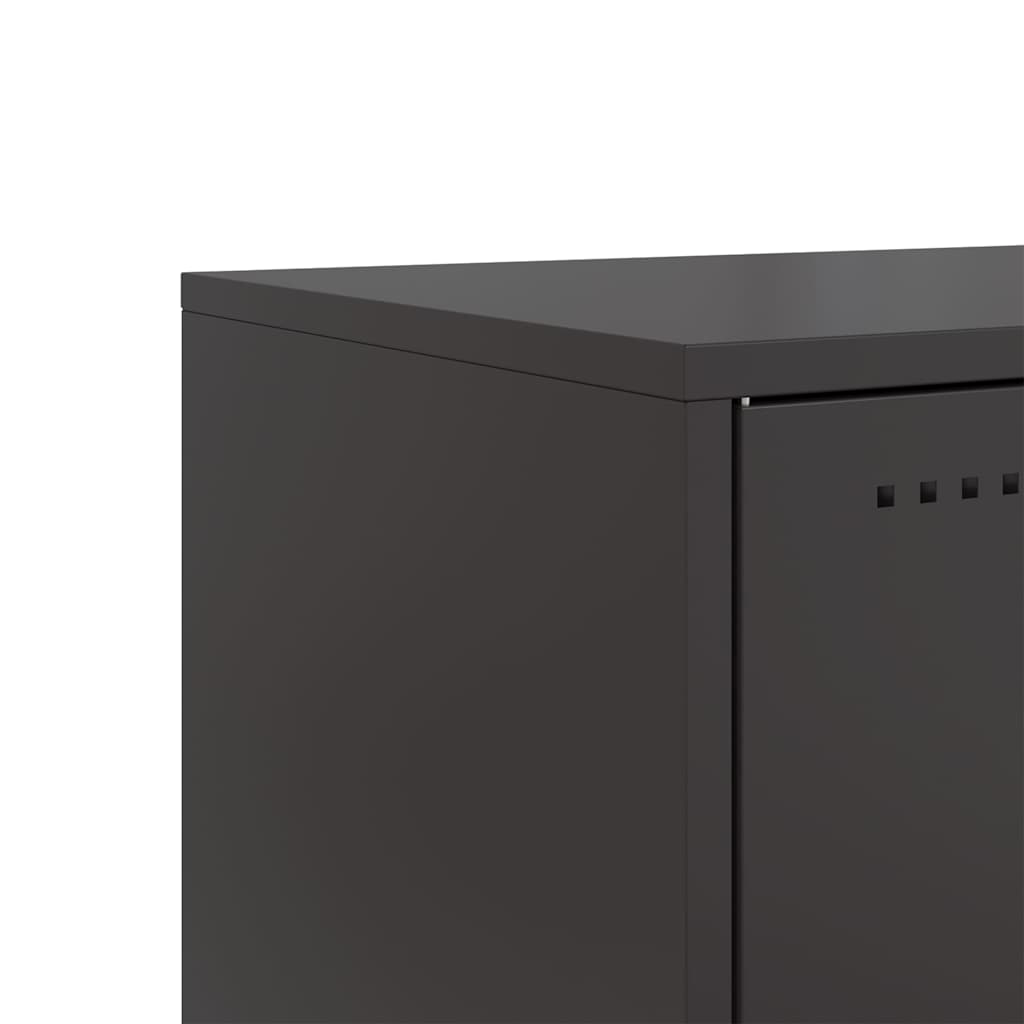TV-skab Sort 68x39x60,5 cm Stål