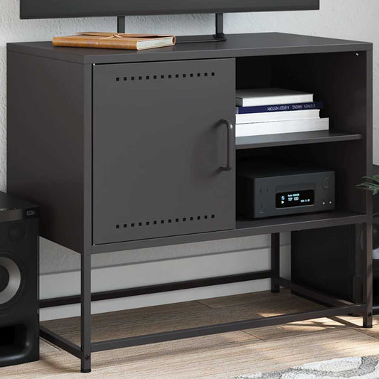 TV-skab Sort 68x39x60,5 cm Stål