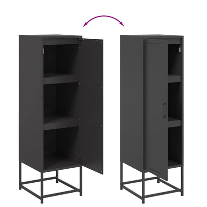 Highboard Schwarz 36x39x123 cm Stahl