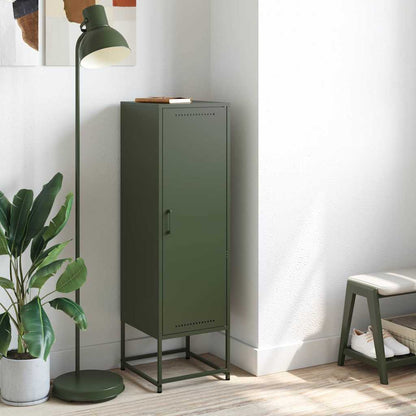 Highboard Olivgrün 36x39x123 cm Stahl