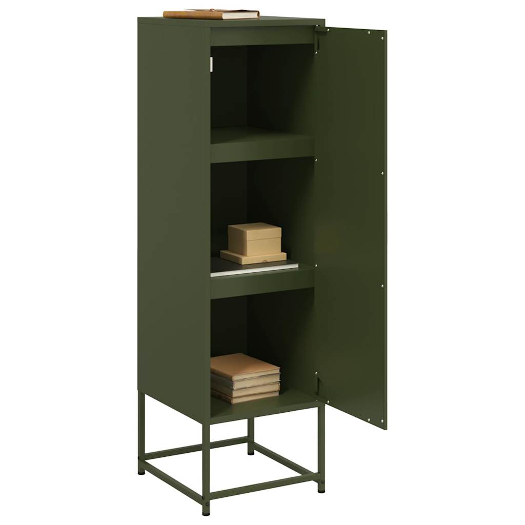 Highboard Olivgrün 36x39x123 cm Stahl