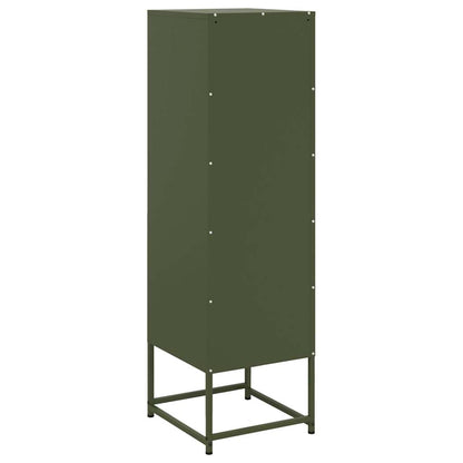 Highboard Olivgrün 36x39x123 cm Stahl