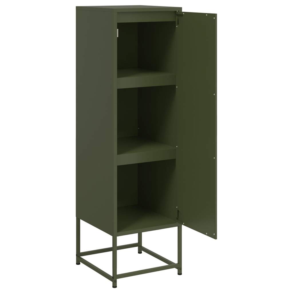 Highboard Olivgrün 36x39x123 cm Stahl