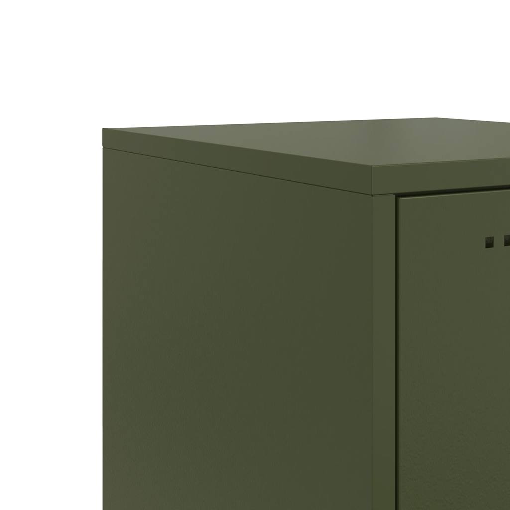 Highboard Olivgrün 36x39x123 cm Stahl