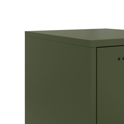 Highboard Olivgrün 36x39x123 cm Stahl