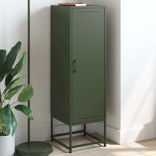 Highboard Olivgrün 36x39x123 cm Stahl