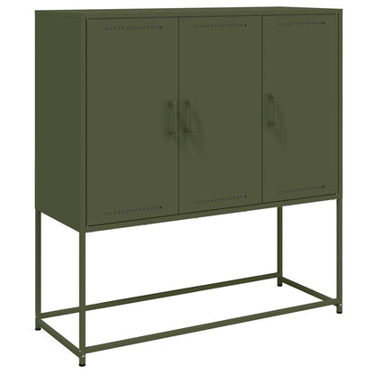 Sideboard Olivgrün 100,5x39x107 cm Stahl