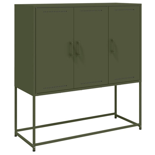Sideboard Olivgrün 100,5x39x107 cm Stahl