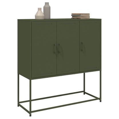 Sideboard Olivgrün 100,5x39x107 cm Stahl