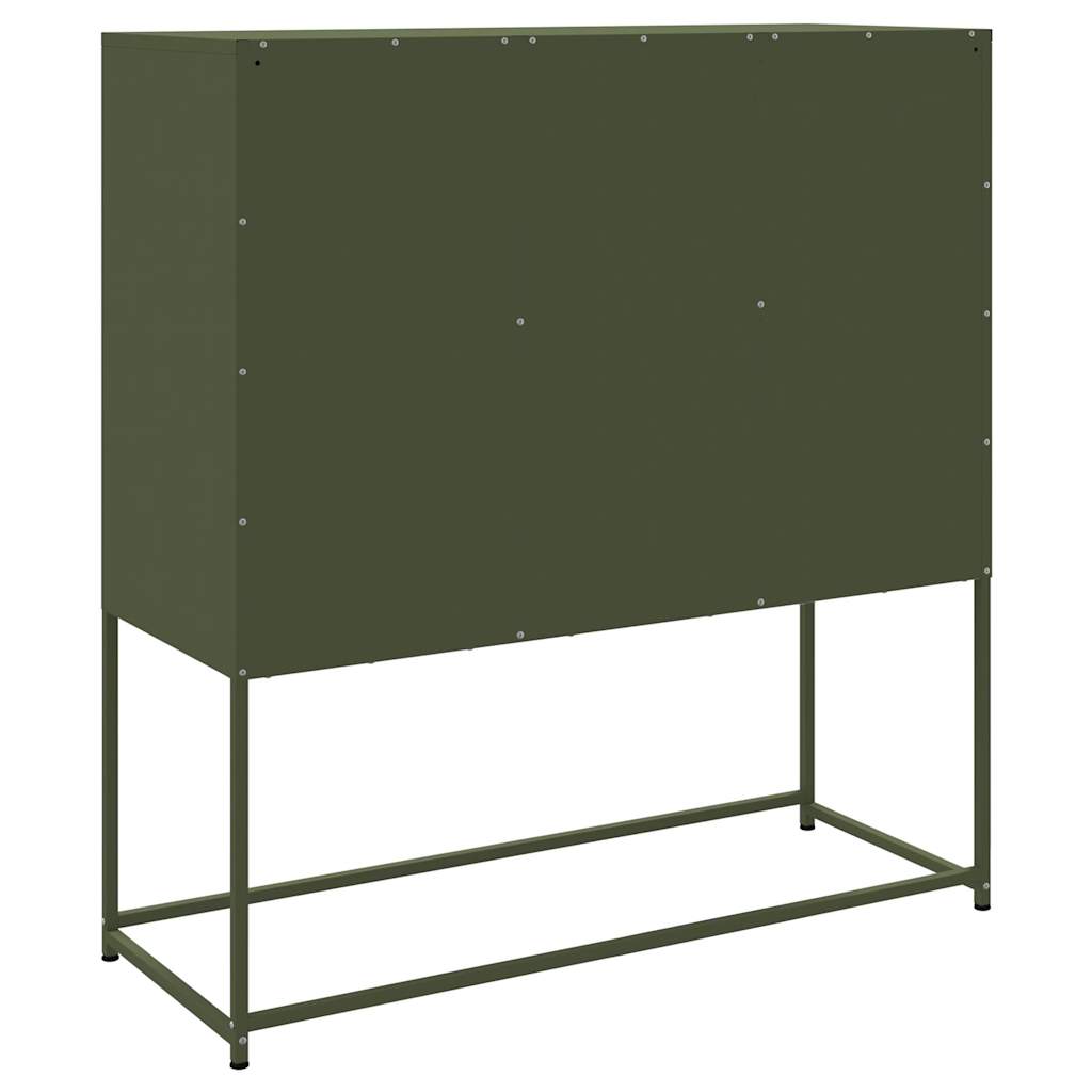 Sideboard Olivgrün 100,5x39x107 cm Stahl