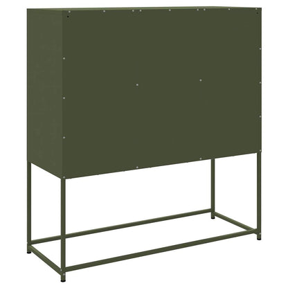 Sideboard Olivgrün 100,5x39x107 cm Stahl