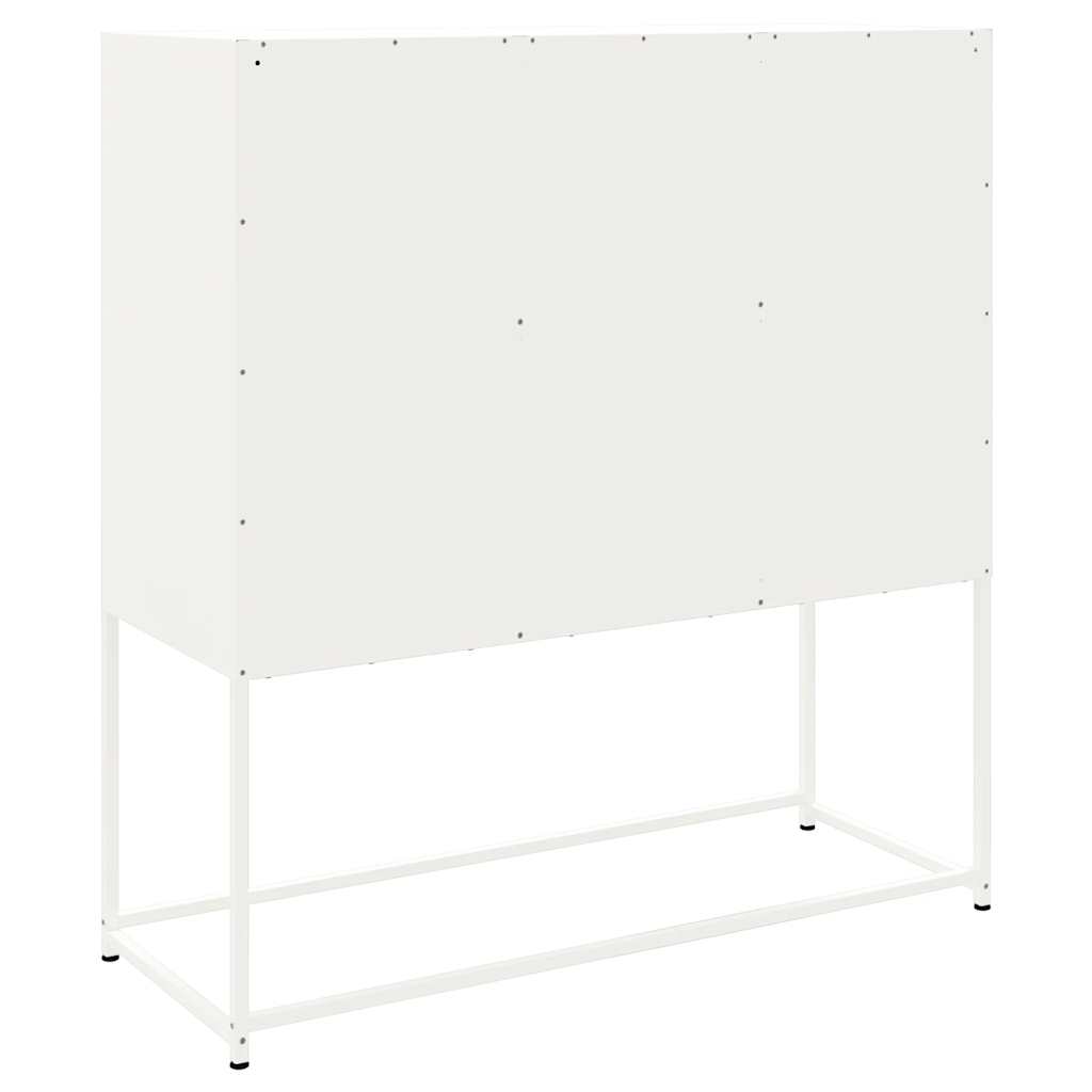 Highboard Weiß 100,5x39x107 cm Stahl