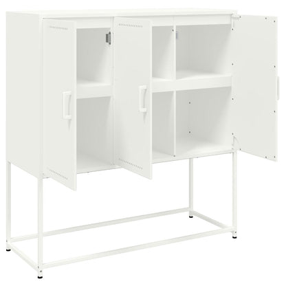 Highboard Weiß 100,5x39x107 cm Stahl
